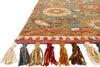 Loloi Farrah FH-01 Grey/Spice Area Rug Corner Image Feature