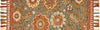 Loloi Farrah FH-01 Grey/Spice Area Rug Close up