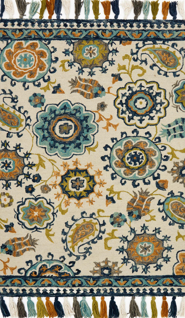 Loloi Farrah FH-01 Ivory/Blue Area Rug main image