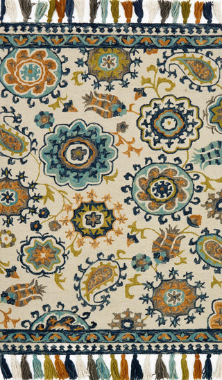 Loloi Farrah FH-01 Ivory/Blue Area Rug main image