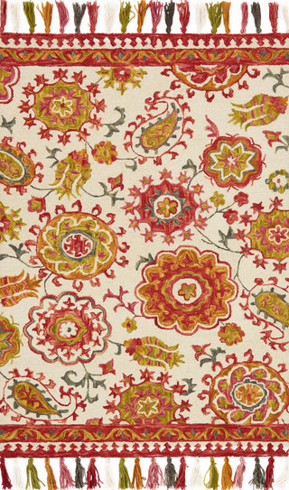 Loloi Farrah FH-01 Ivory/Berry Area Rug main image