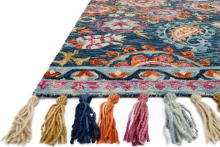 Loloi Farrah FH-01 Navy/Plum Area Rug Corner Image Feature