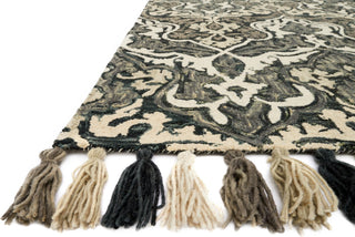 Loloi Farrah FH-04 Charcoal/Grey Area Rug Corner Image Feature