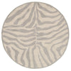 LR Resources Fashion 02510 Taupe/Silver Area Rug 5' Round