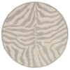 LR Resources Fashion 02510 Taupe/Silver Area Rug 5' Round
