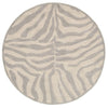 LR Resources Fashion 02510 Taupe/Silver Hand Tufted Area Rug 5' X 5' Round