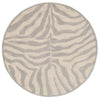 LR Resources Fashion 02510 Taupe/Silver Hand Tufted Area Rug 5' X 5' Round