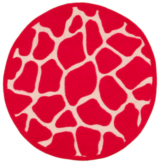 LR Resources Fashion 02513 Pinks Hand Tufted Area Rug 7'9'' X 7' 9'' Round