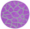 LR Resources Fashion 02514 Purple Hand Tufted Area Rug 7'9'' X 7' 9'' Round