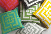 Surya Circles and Squares Charming Criss Cross FB-001 Pillow by Florence Broadhurst 