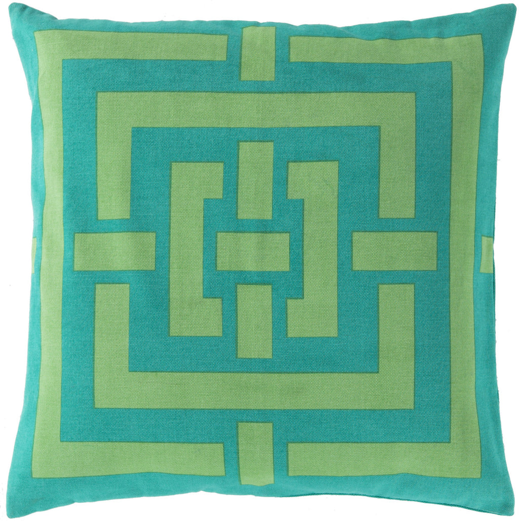 Surya Circles and Squares Charming Criss Cross FB-006 Pillow by Florence Broadhurst 20 X 20 X 5 Poly filled