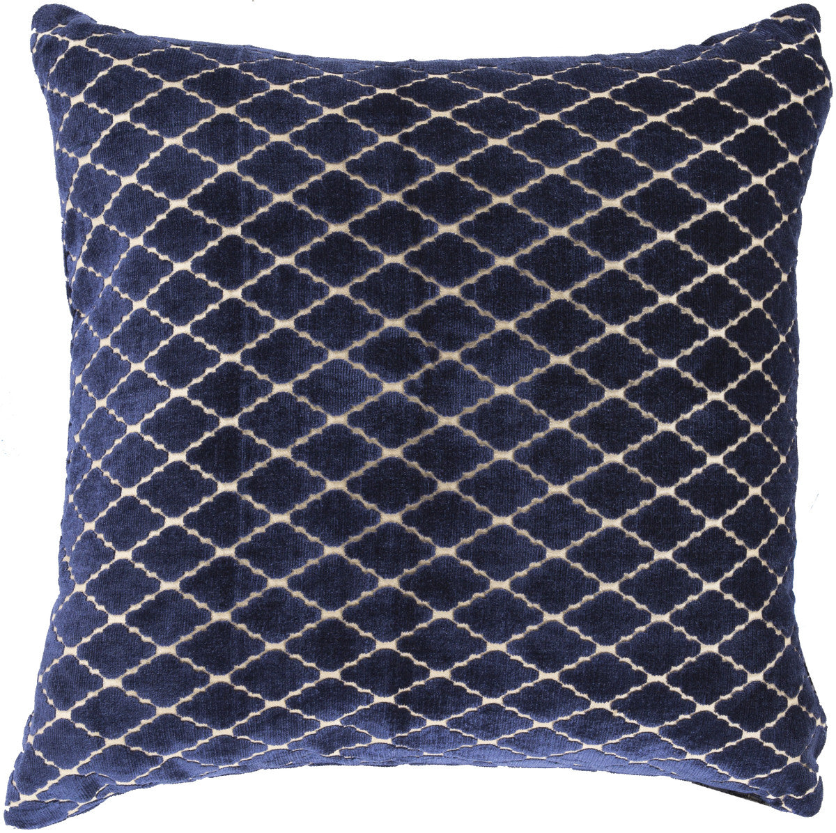 Surya Velvet Antique Lattice FBA-002 Pillow by Florence Broadhurst