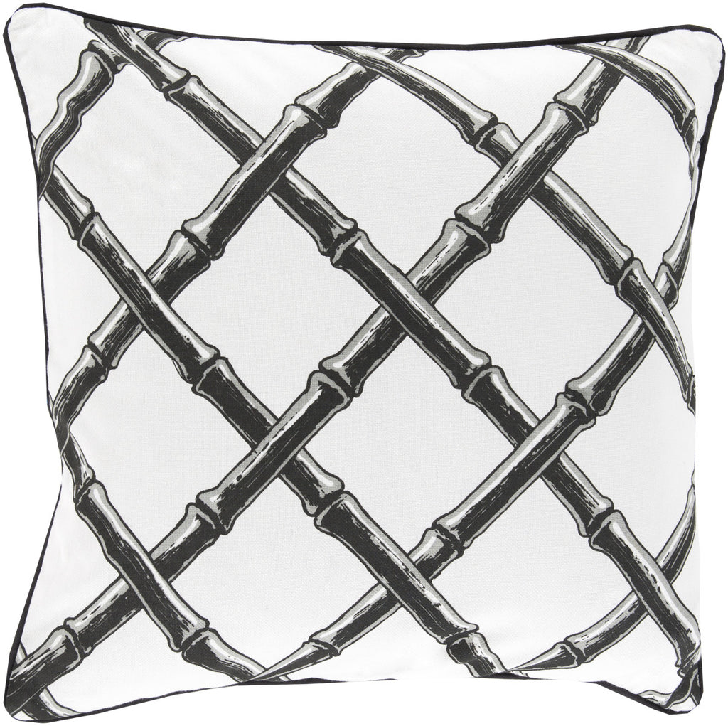 Surya Bamboo Lattice Bold FBB-003 Pillow by Florence Broadhurst 20 X 20 X 5 Poly filled
