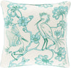 Surya Egrets Elegant Egret FBE-001 Pillow by Florence Broadhurst 20 X 20 X 5 Poly filled