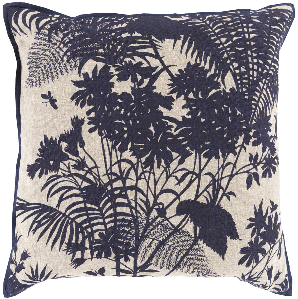 Surya Shadow Floral Isle of Palms FBS-002 Pillow by Florence Broadhurst 20 X 20 X 5 Poly filled