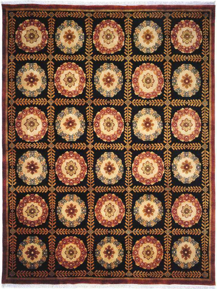 Kalaty Chantal FC-640 Black Area Rug