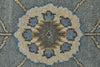 Feizy Ustad 6109F Blue/Gray Area Rug Corner Image with Rug Pad