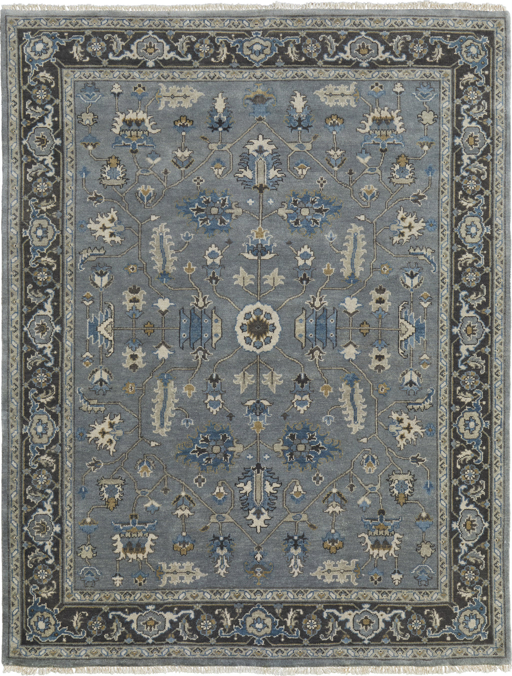 Feizy Ustad 6109F Blue/Gray Area Rug Lifestyle Image Feature