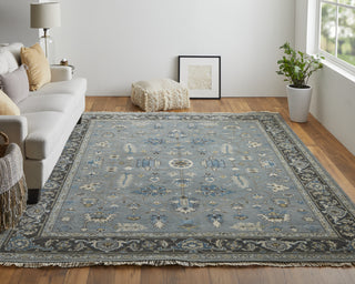 Feizy Ustad 6109F Blue/Gray Area Rug Lifestyle Image