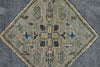 Feizy Ustad 6111F Blue/Gray Area Rug Corner Image with Rug Pad