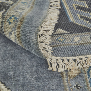 Feizy Ustad 6111F Blue/Gray Area Rug Detail Image