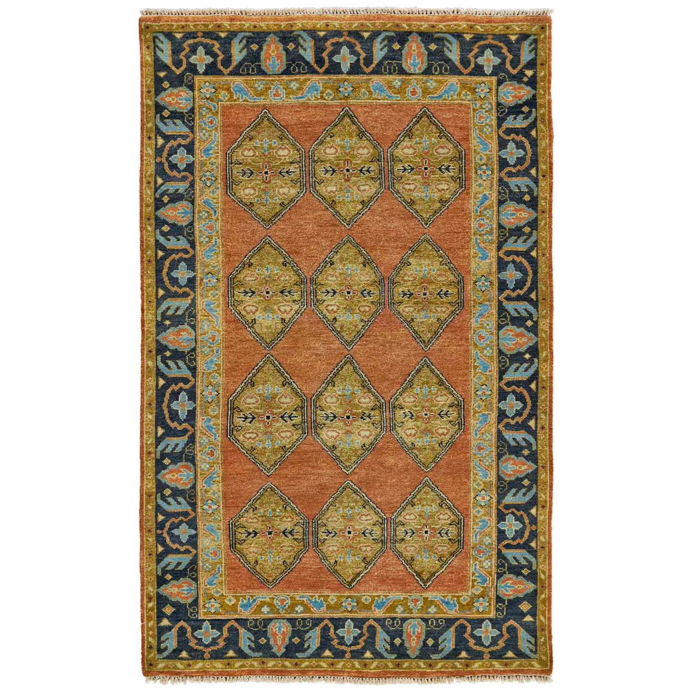 Feizy Ustad 6111F Rust Gold Area Rug main image