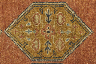 Feizy Ustad 6111F Rust Gold Area Rug Corner Image