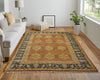 Feizy Ustad 6111F Rust Gold Area Rug Lifestyle Image