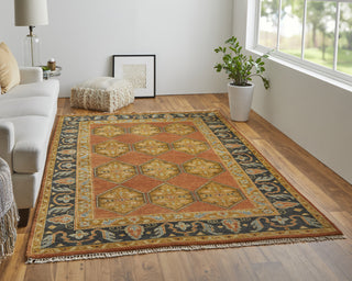 Feizy Ustad 6111F Rust Gold Area Rug Lifestyle Image