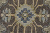 Feizy Ustad 6112F Gray/Blue Area Rug Corner Image with Rug Pad