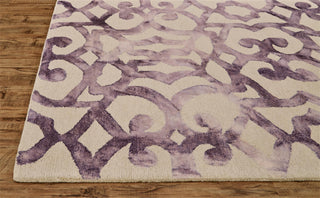 Feizy Lorrain 8564F Purple/Ivory Area Rug Corner Image