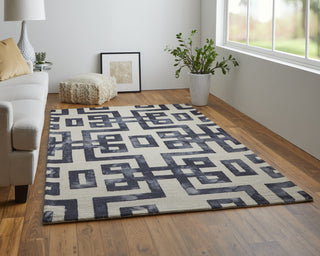 Feizy Lorrain 8568F Noir Area Rug Lifestyle Image