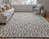 Feizy Lorrain 8919F Gray/Ivory Area Rug Lifestyle Image Feature