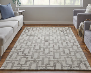 Feizy Lorrain 8919F Gray/Ivory Area Rug Lifestyle Image