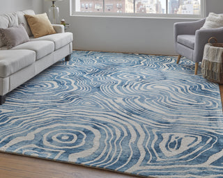 Feizy Lorrain 8920F Blue/Ivory Area Rug Lifestyle Image