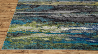 Feizy Brixton 3606F Teal Area Rug Corner Image