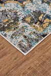 Feizy Brixton 3607F Ivory/Teal Area Rug Lifestyle Image