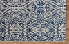 Feizy Milton 3466F Blue/Ivory Area Rug Corner Image with Rug Pad