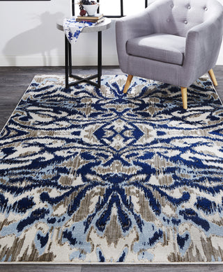 Feizy Milton 3467F Blue/Taupe Area Rug Lifestyle Image