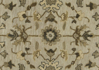 Feizy Eaton 8399F Gray/Beige Area Rug Corner Image with Rug Pad