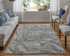 Feizy Prasad 3894F Gray/Ivory Area Rug Lifestyle Image Feature
