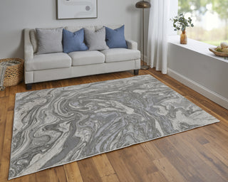 Feizy Prasad 3894F Gray/Ivory Area Rug Lifestyle Image