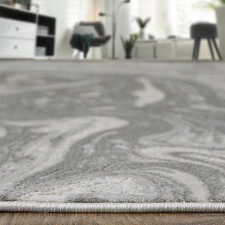 Feizy Prasad 3894F Gray/Ivory Area Rug Pattern Image