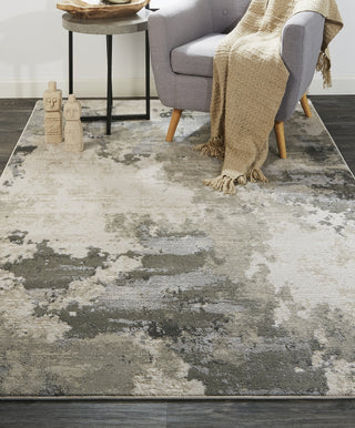 Feizy Prasad 3970F Ivory/Gray Area Rug Lifestyle Image