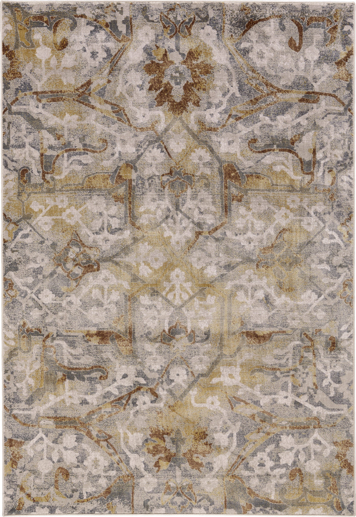 Feizy Cannes 3685F Gray/Yellow Area Rug