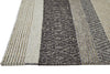 Feizy Berkeley 0811F Gray Area Rug Corner Image with Rug Pad