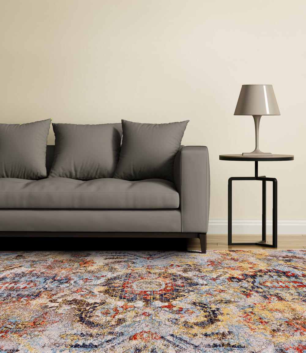 Feizy Emerson 3542F Cream/Yellow Area Rug Lifestyle Image Feature