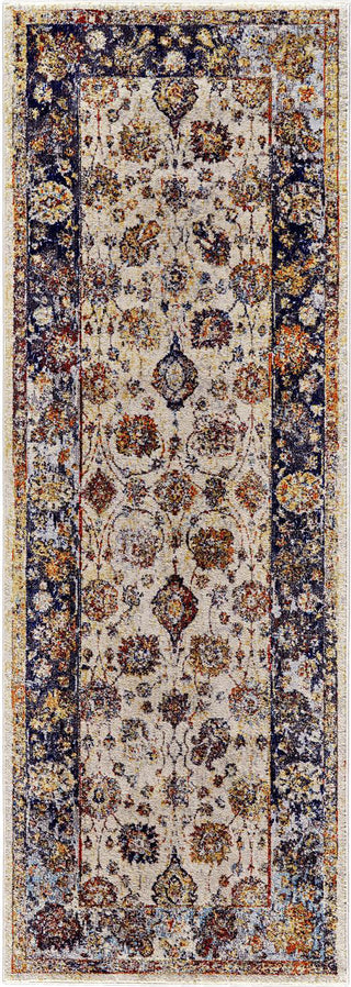 Feizy Emerson 3550F Cream/Blue Area Rug