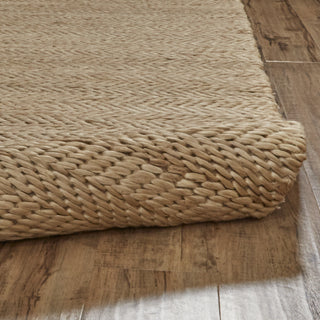 Feizy Kaelani 0770F Tan Area Rug Corner Image with Rug Pad