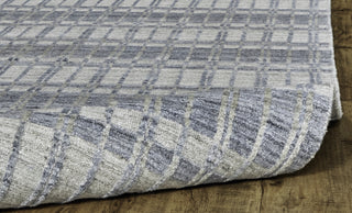 Feizy Odell 6385F Blue/Gray Area Rug Corner Image with Rug Pad